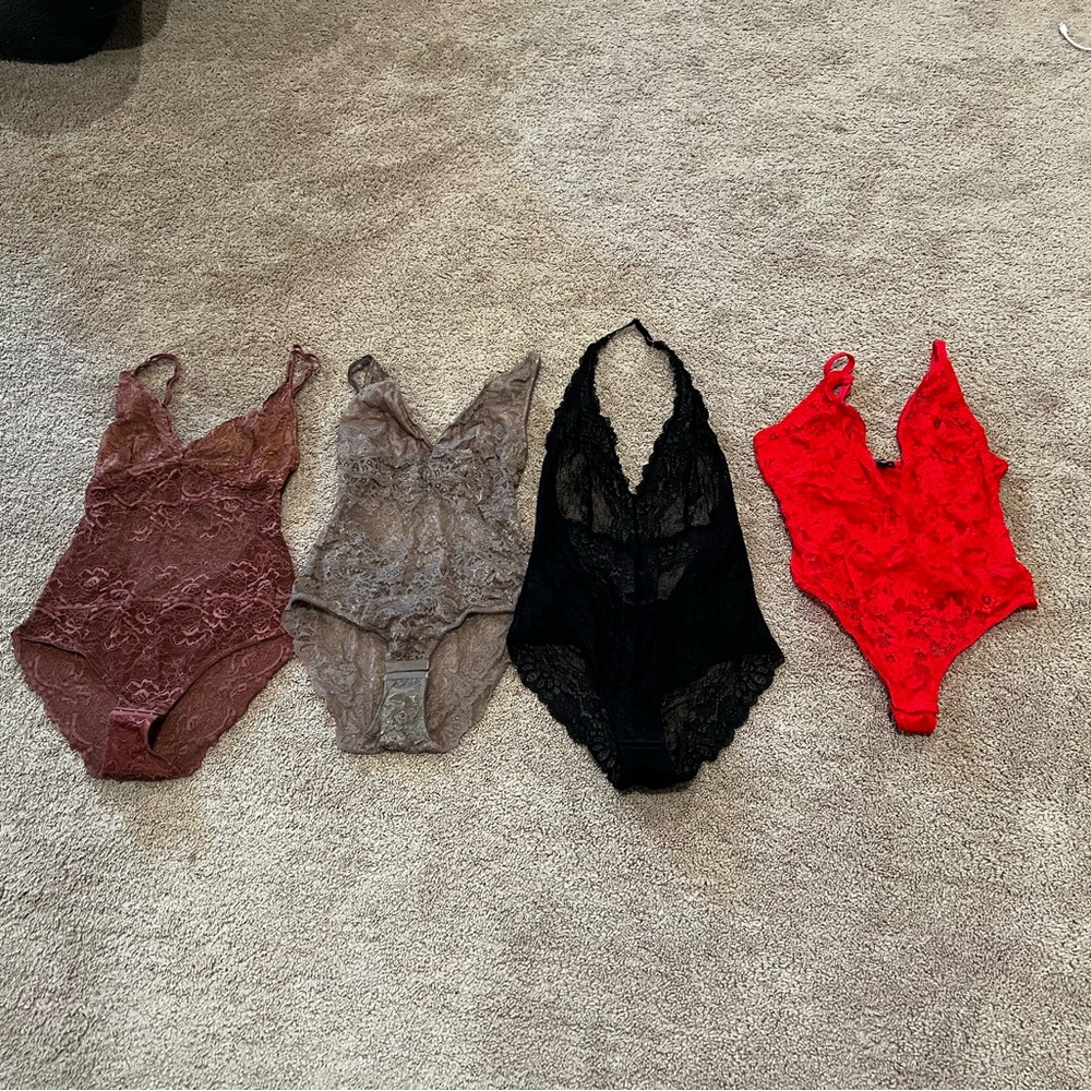 Samantha Chang & Cosabella Lace Bodysuits